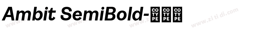 Ambit SemiBold字体转换